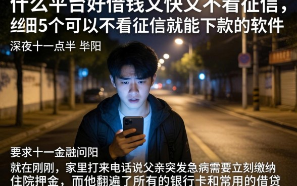 什么平台好借钱又快又不看征信，详尽说明5个可以不看征信就能下款的软件