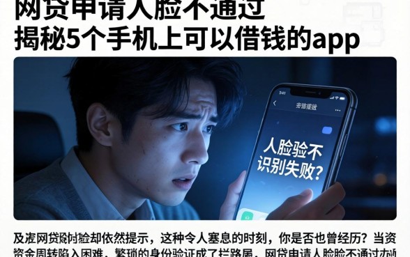 网贷申请人脸不通过，揭秘5个手机上可以借钱的app