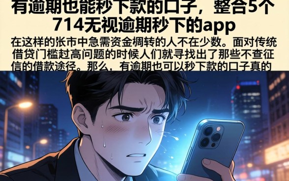 有逾期也能秒下款的口子，整合5个714无视逾期秒下的app
