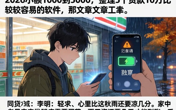 2026小额1000到5000，整理5个贷款10万比较容易的软件