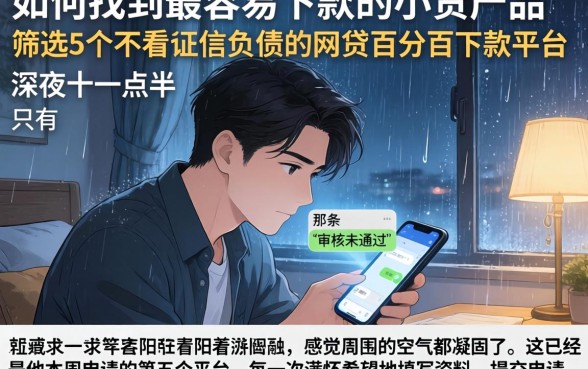 如何找到最容易下款的小贷产品，筛选5个不看征信负债的网贷百分百下款平台