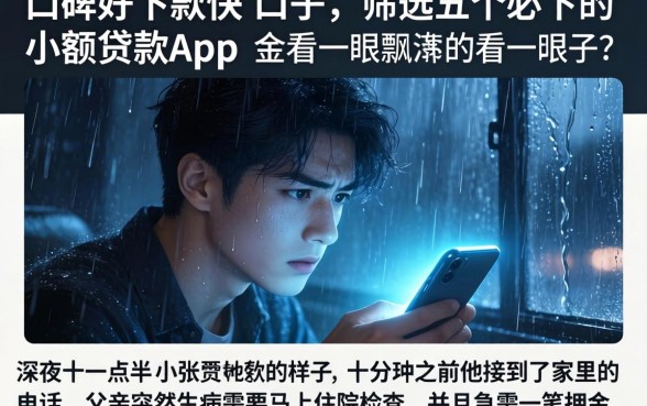 口碑好下款快的口子，筛选五个必下的小额贷款app