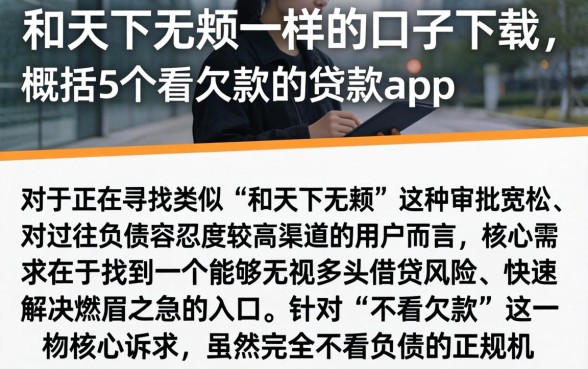和天下无赖一样的口子下载，概括5个不看欠款的贷款app