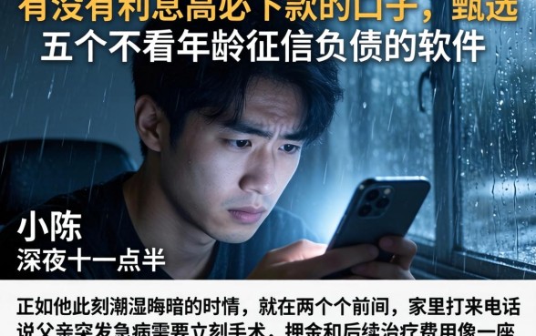 有没有利息高必下款的口子，甄选五个不看年龄征信负债的软件