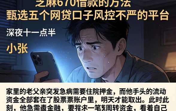 芝麻670借款的方法，甄选五个网贷口子风控不严的平台