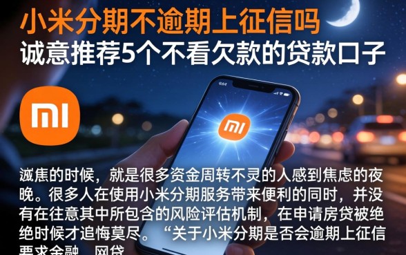 小米分期不逾期上征信吗，诚意推荐5个不看欠款的贷款口子