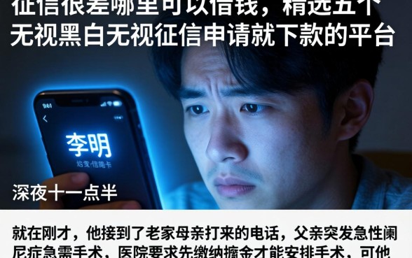 征信很差哪里可以借钱，精选五个无视黑白无视征信申请就下款的平台