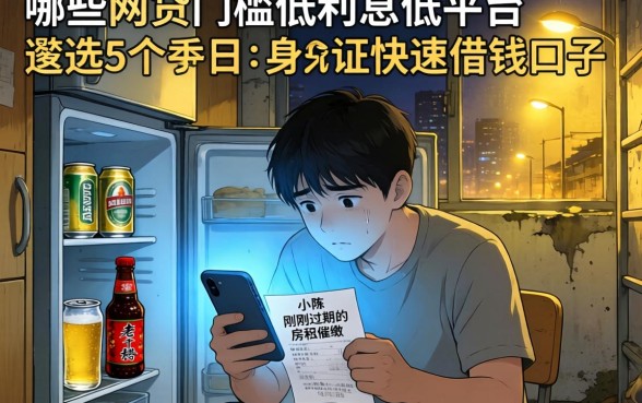 哪些网贷门槛低利息低的平台，遴选5个手机和身份证快速借钱口子