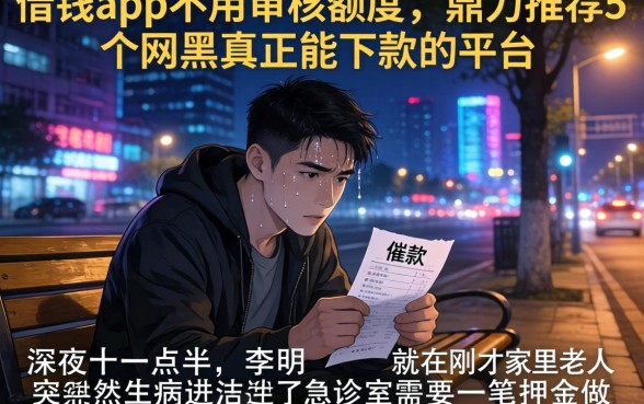 借钱app不用审核额度，鼎力推荐5个网黑真正能下款的平台