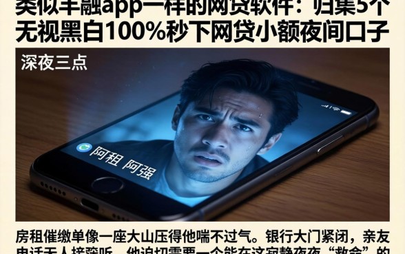 类似丰融app一样的网贷软件，归集5个无视黑白100%秒下网贷小额夜间口子