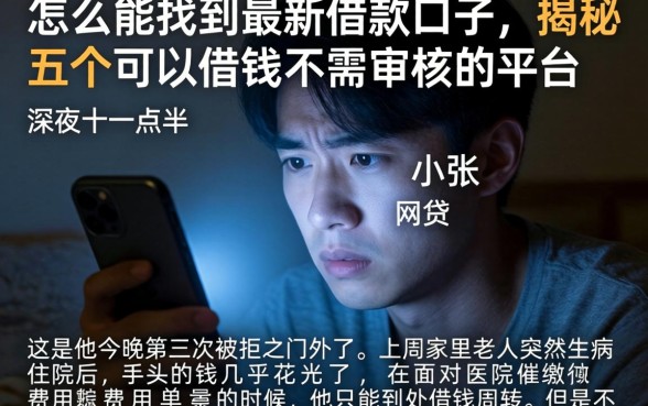 怎么能找到最新借款口子，揭秘五个可以借钱不用审核的平台