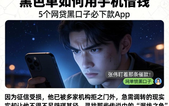 黑名单如何用手机借钱，详尽说明5个网贷黑口子必下款app