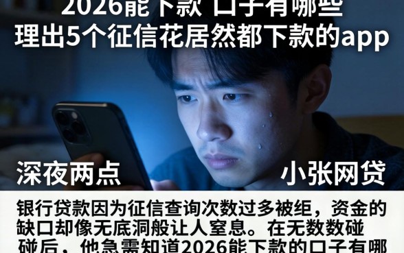 2026能下款的口子有哪些，理出5个征信花居然都下款的app