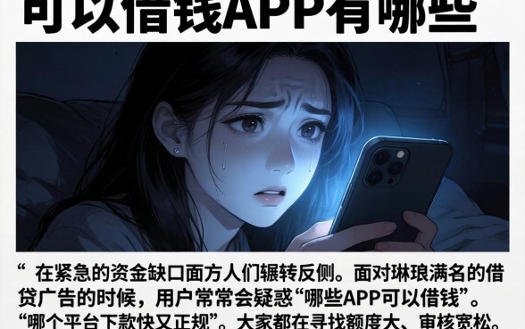 可以借钱的APP有哪些，详细阐述5个手机上可以借钱的app