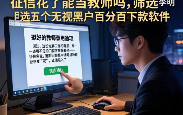 征信花了能当教师吗，筛选五个无视黑户百分百下款软件