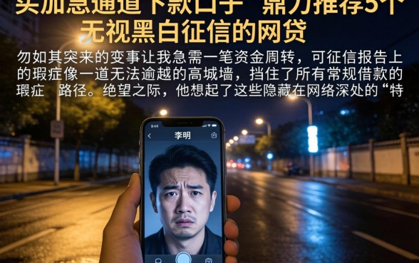 买加急通道下款的口子，鼎力推荐5个无视黑白征信的网贷
