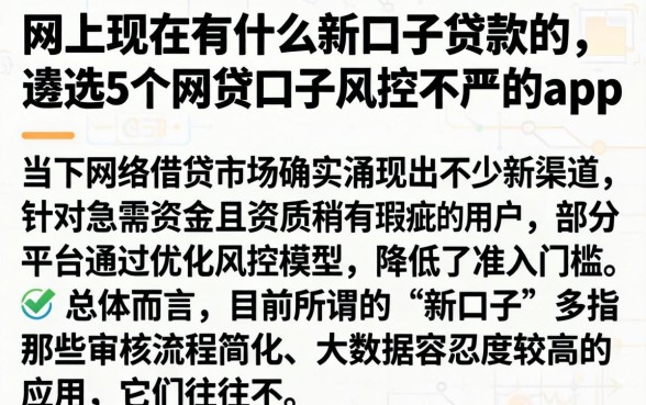 网上现在有什么新口子贷款的，遴选5个网贷口子风控不严的app