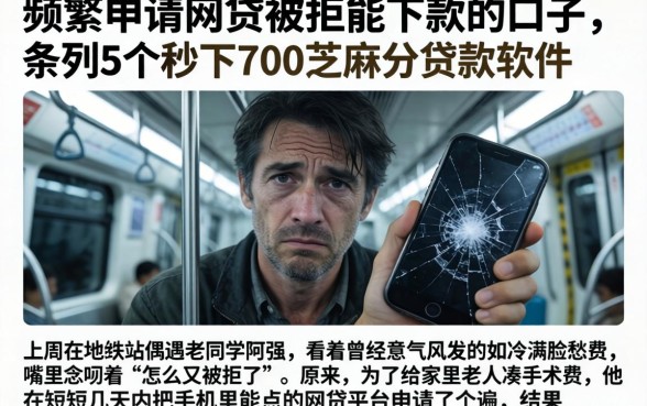 频繁申请网贷被拒能下款的口子，条列5个秒下700芝麻分贷款软件