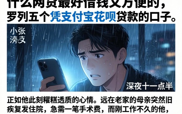 什么网贷最好借钱又方便的，罗列五个凭支付宝花呗贷款的口子
