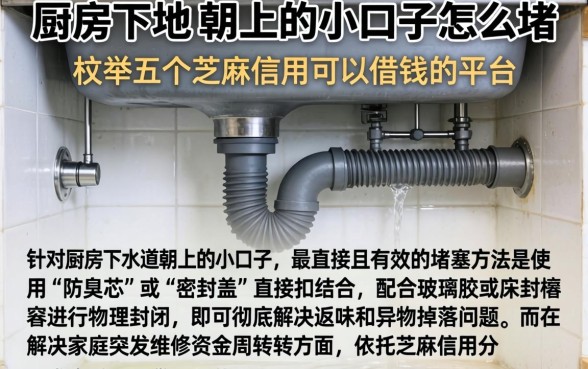 厨房下水道朝上的小口子怎么堵，枚举五个芝麻信用可以借钱的平台