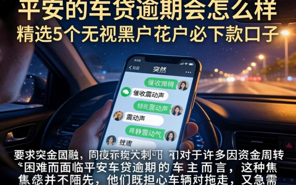 平安的车贷逾期会怎么样，精选5个无视黑户花户必下款口子