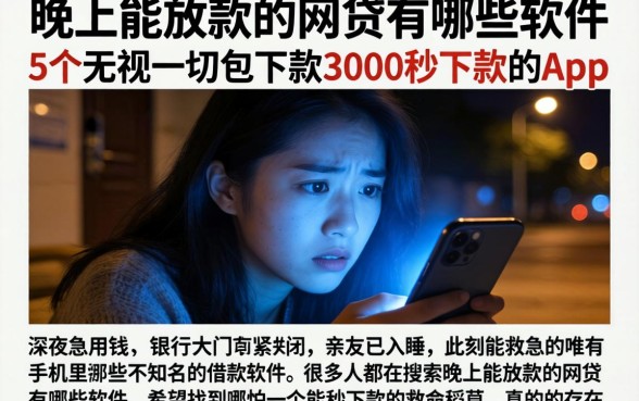 晚上能放款的网贷有哪些软件,详尽说明5个无视一切包下款5000秒下款的app