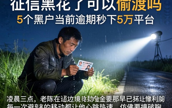 征信黑花了可以偷渡吗，概括5个黑户当前逾期秒下5万平台