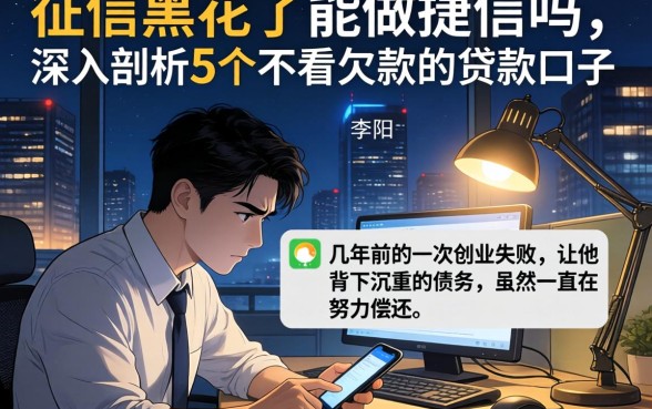 征信黑花了能做捷信吗，深入剖析5个不看欠款的贷款口子