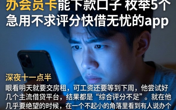 办会员卡能下款的口子，枚举5个急用不求评分快借无忧的app