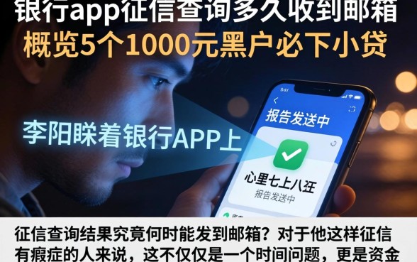银行app征信查询多久收到邮箱，概览5个1000元黑户必下小贷