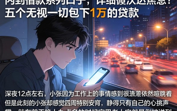 闪到借款系列口子，详细阐述五个无视一切包下1万的贷款