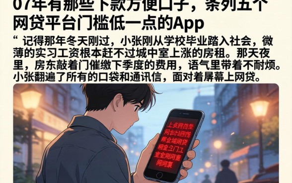 07年有哪些下款方便的口子，条列五个网贷平台门槛低一点的app