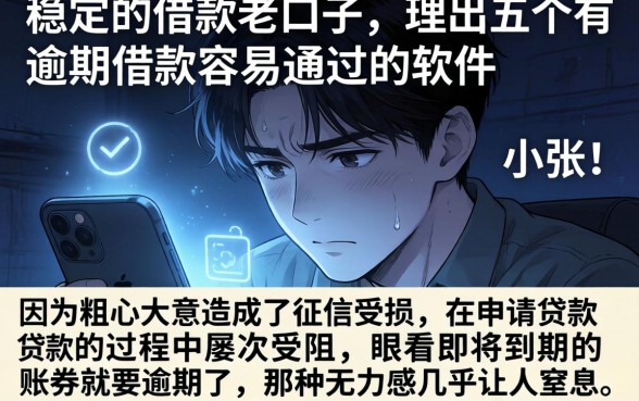 稳定的借款老口子，理出五个有逾期借款容易通过的软件