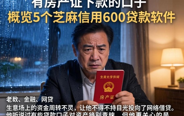有房产证下款的口子，概览5个芝麻信用600贷款软件