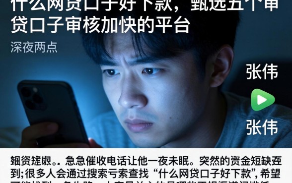 什么网贷口子好下款，甄选五个审贷口子审核加快的平台