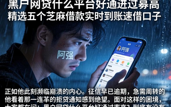 黑户网贷什么平台好通过率高，精选五个芝麻借款实时到账速借口子