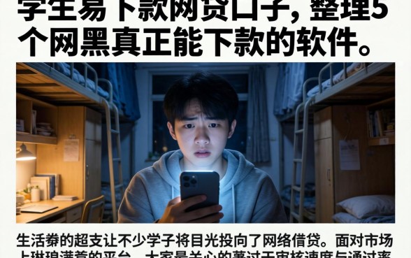 学生易下款的网贷口子，整理5个网黑真正能下款的软件