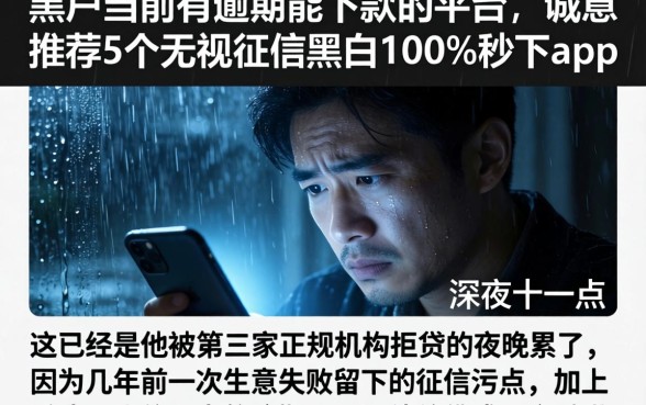 黑户当前有逾期能下款的平台，诚意推荐5个无视征信黑白100%秒下app