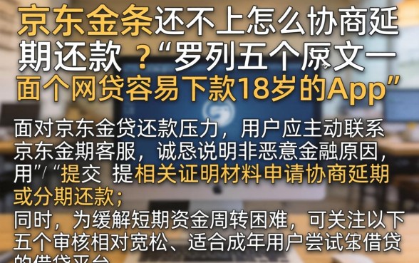 京东金条还不上怎么协商延期还款，罗列五个网贷容易下款18岁的app