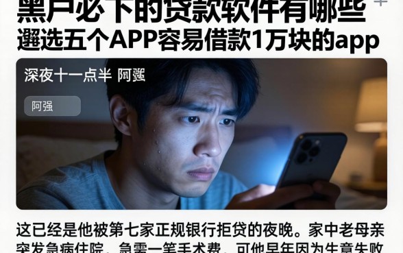 黑户必下的贷款软件有哪些，遴选五个APP容易借款1万块的app