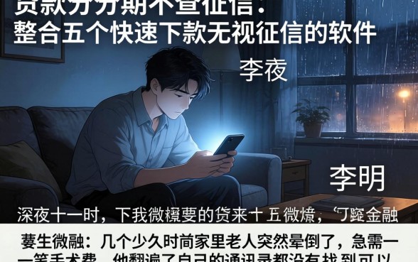 贷款分期不查征信，整合五个快速下款无视征信的软件