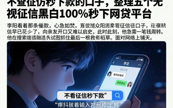 不查征仿秒下款的口子,整理五个无视征信黑白100%秒下网贷平台