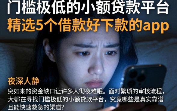 门槛极低的小额贷款平台，精选5个借款好下款的app