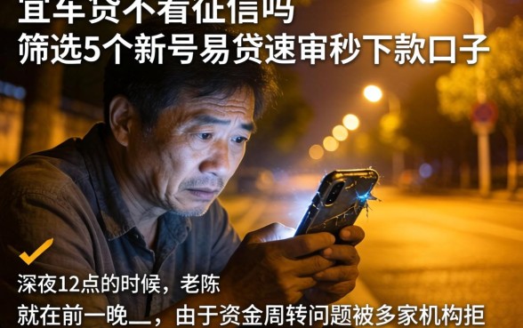 宜车贷不看征信吗，筛选5个新号易贷速审秒下款口子
