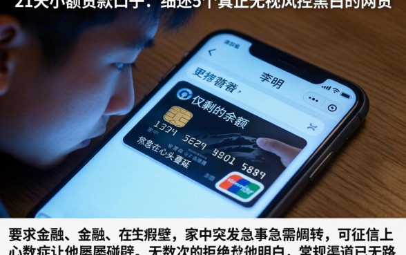 21天小额贷款口子，细致阐述5个真正无视风控黑白的网贷