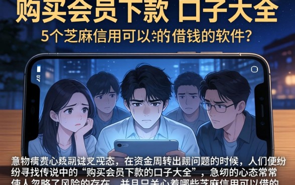 购买会员下款的口子大全,详细阐述5个芝麻信用可以借钱的软件