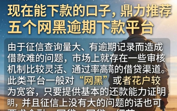 现在能下款的口子，鼎力推荐五个网黑逾期下款平台