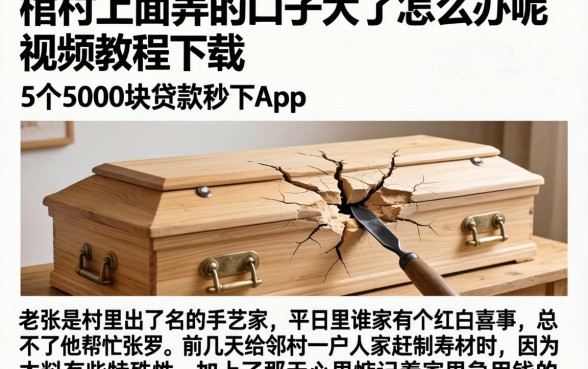 棺材上面弄的口子大了怎么办呢视频教程下载，条列5个5000块贷款秒下app