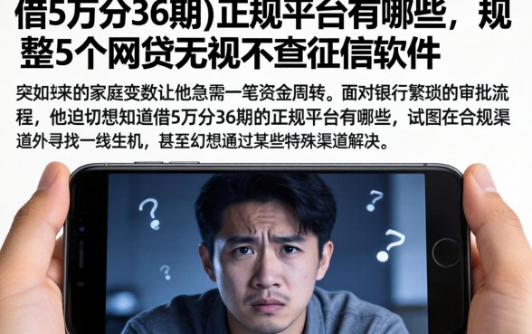 借5万分36期的正规平台有哪些，规整5个网贷无视不查征信软件