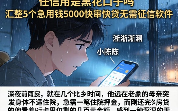 任信用是黑花口子吗，汇整5个急用钱5000快审快贷无需征信软件